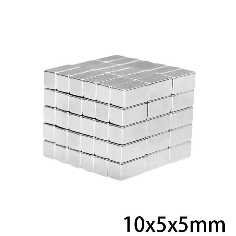 20/50/100/200/300pcs 10x5x5 Block Super Powerful Magnets 10x5mm Small Permanent Magnet 10x5x5mm Strong Neodymium Magnet 10*5*5