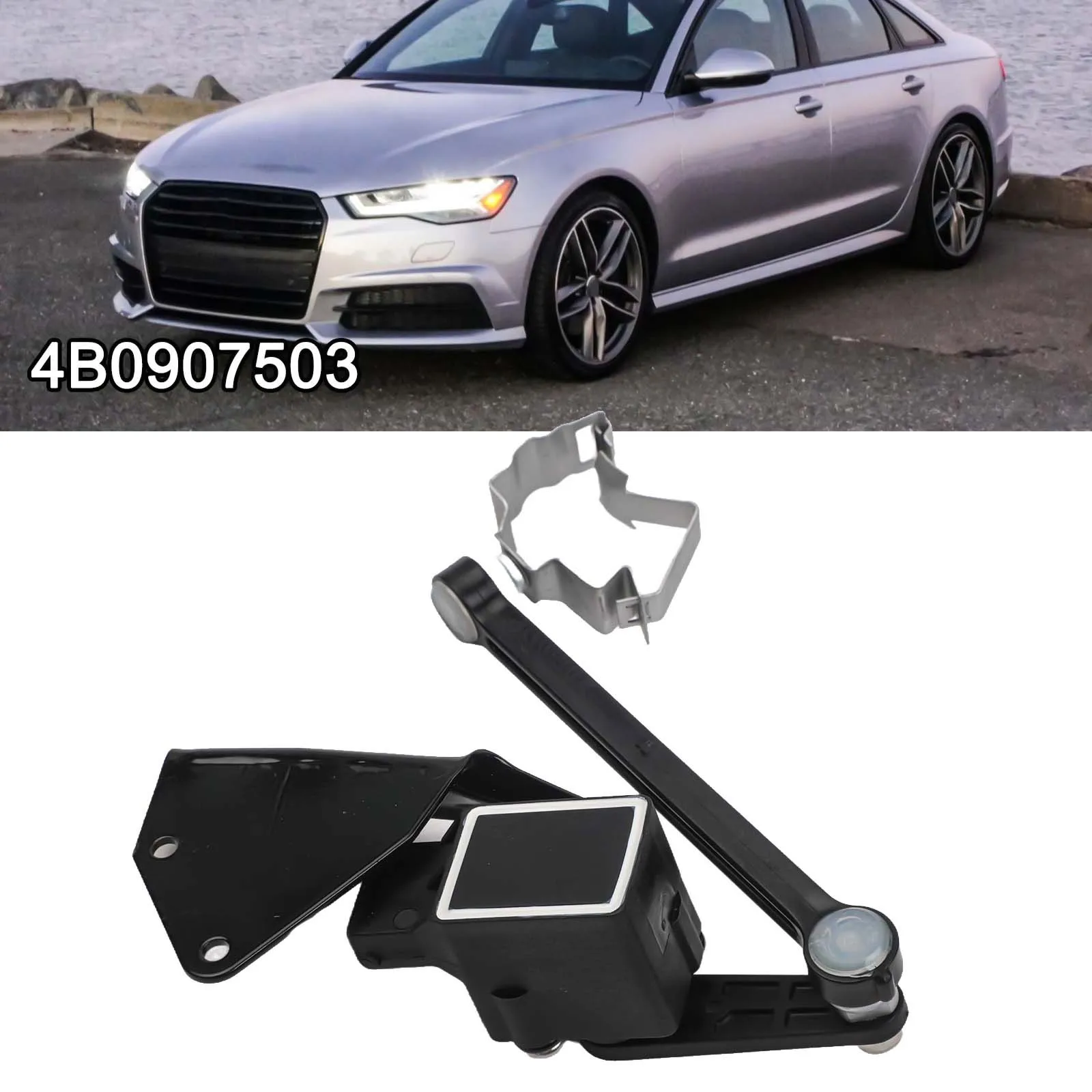 

Датчик фары для автомобиля 4B0907503, прямая замена, для установки спереди слева/справа, номер OE, пластик и металл