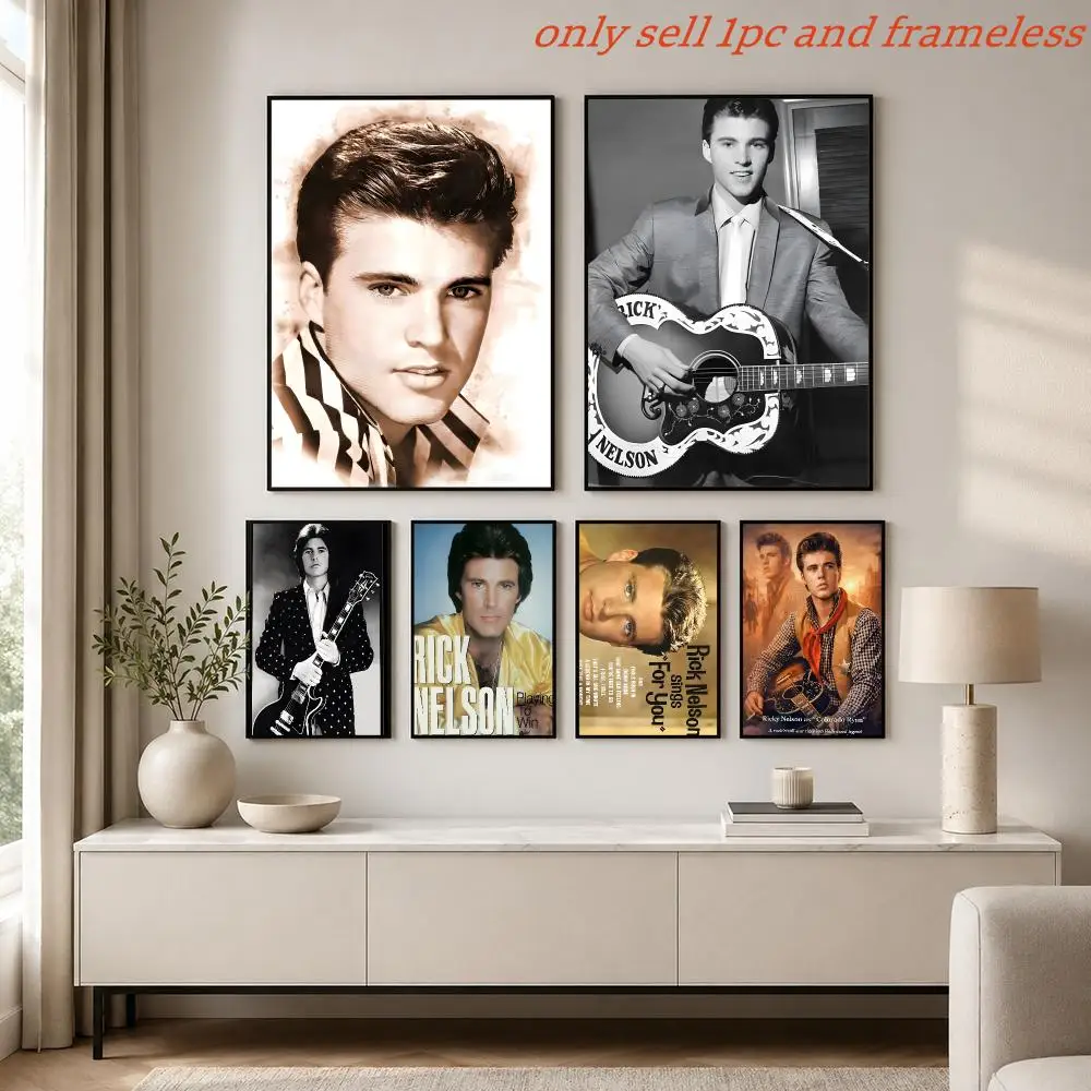 Singer Music R-Ricky Nelson Poster Print Home Living Room Bedroom Entrance Bar Cafe Art Painting Decora