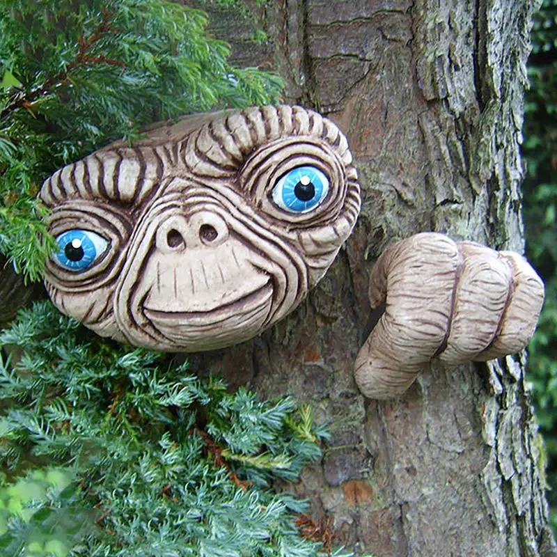 Family garden decoration outdoor,Farm railing sculpture,UFO aliens creative ornaments,tentacles,garden accessories