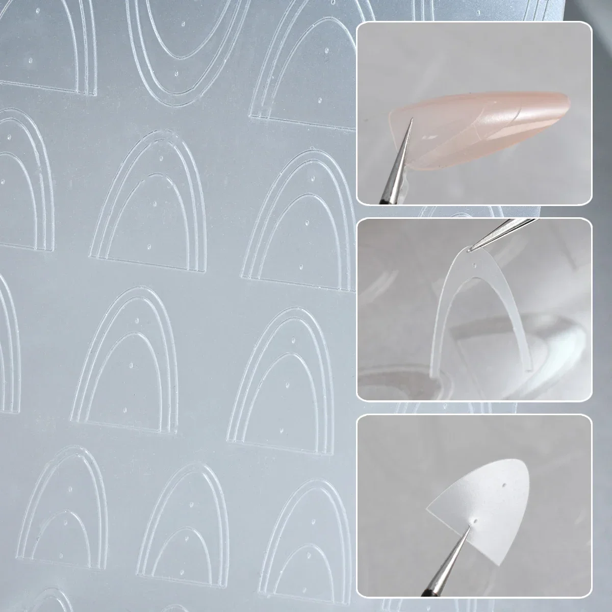 

Multifunctional Hollow Lace French Nail Stickers Self-Adhesive Slider Nail Art Decals Decoration DIY Ombre Nail Art Design Tools