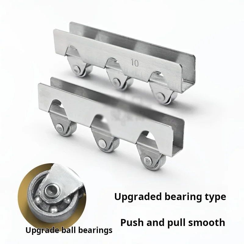 

8-10MM Thick Glass Sliding Door Pulley Frameless Balcony Window Copper Roller Cabinet Display Cabinet Glass Door Wheel Tricycle
