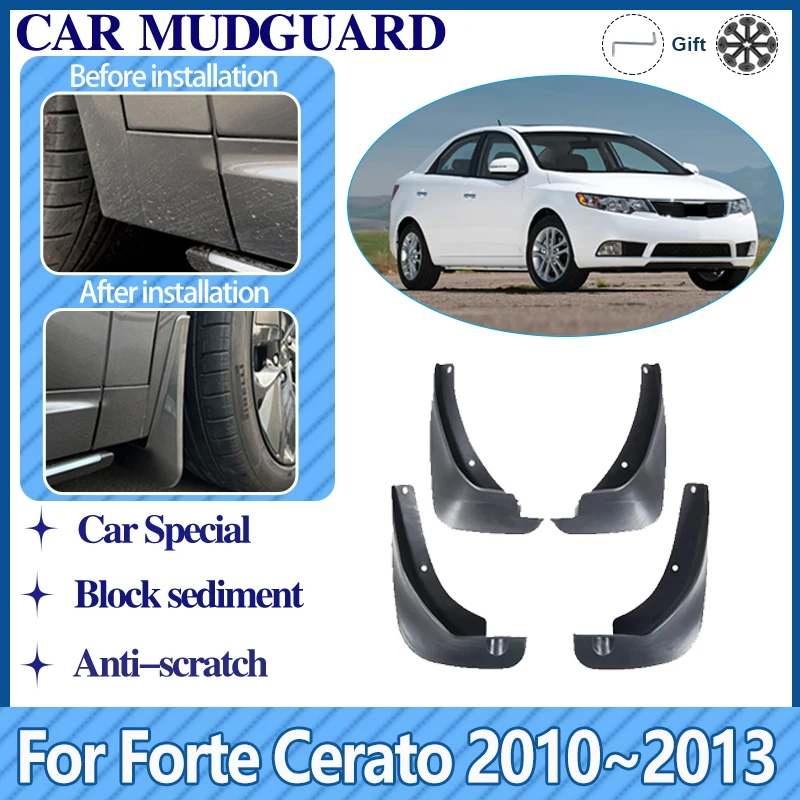 Para-lamas de carro para kia forte cerato k3 td 2010 2011 2012 2013 anti-respingo guardas fender mudflaps acessórios automóveis mud flaps 4 pçs