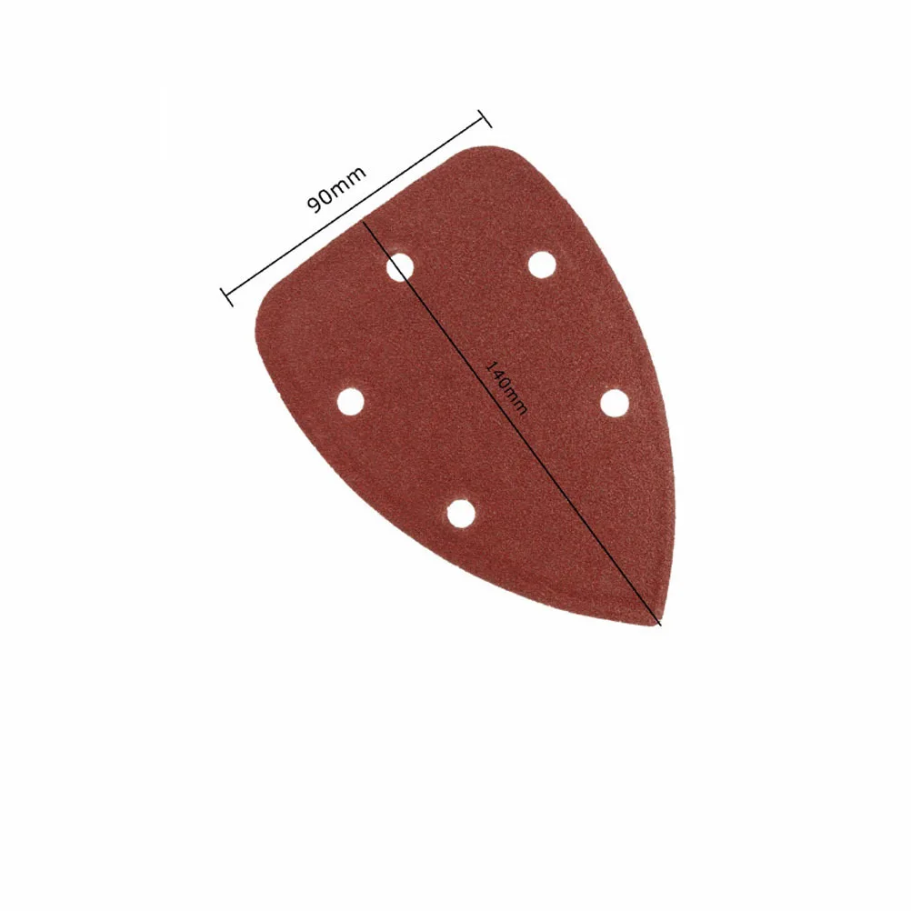 

40pcs Triangle Sand Paper 5 Holes Flocking Polishing Abrasive For Car Furniture Yacht Multi-Purpose