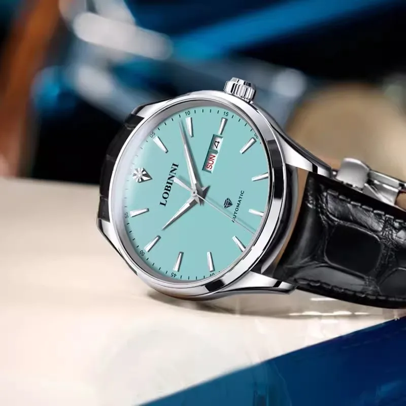 LOBINNI Men Business Commuter Automatic Mechanical Watch Luxury Miyota 8205 Movement Watches Sapphire Glass Waterproof Clock