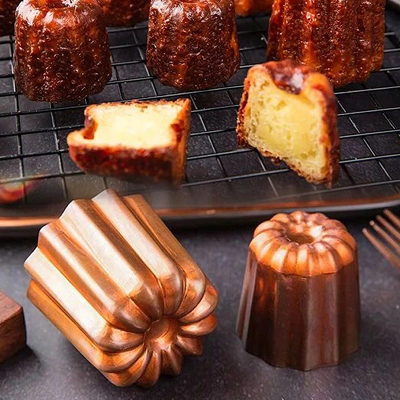 Mini Cannele Mold Cupcake Pan Muffin Tray Cake Mold Non-stick DIY Cake Muffin Baking Tool Cake Pastry Decorating Tool Baking Pan