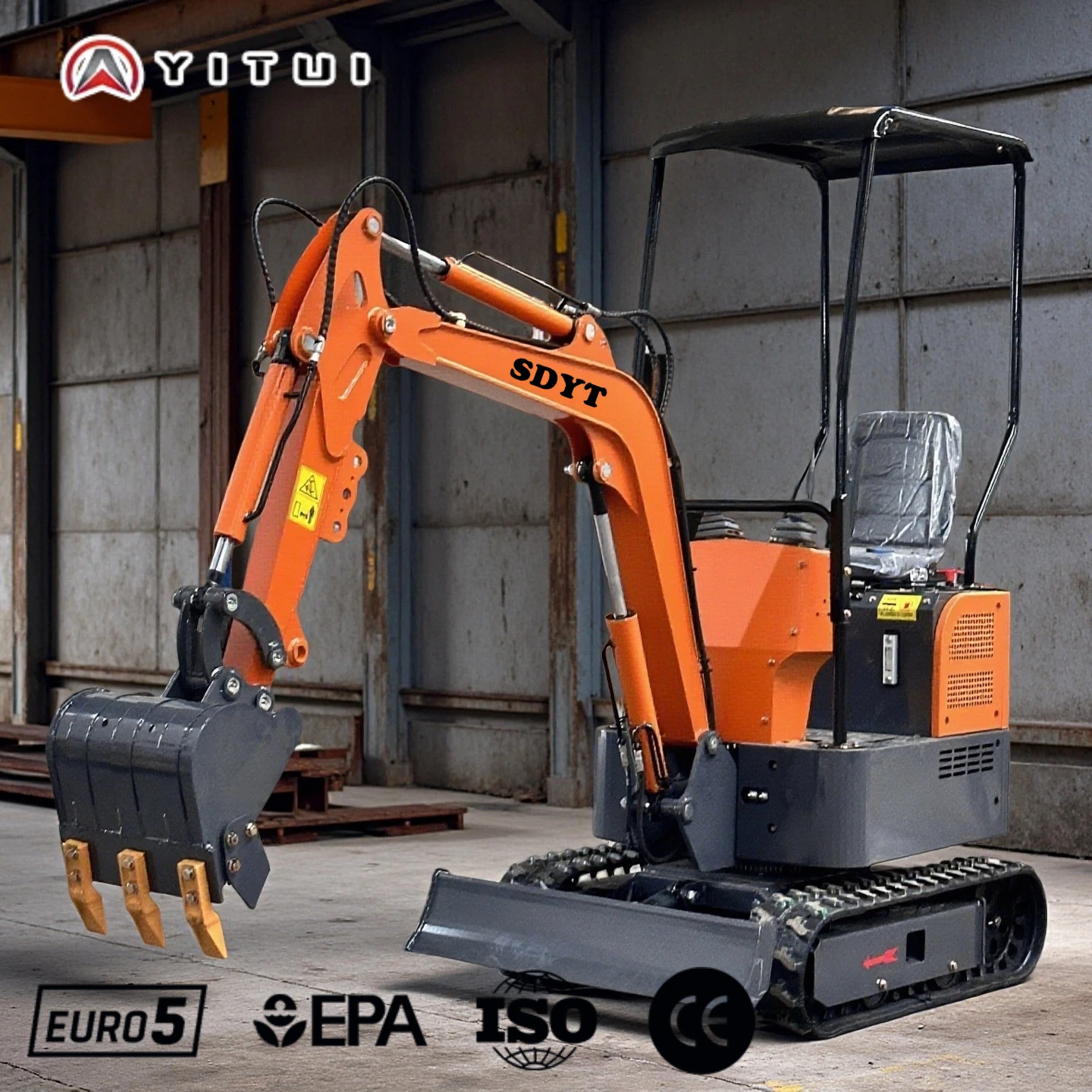 Customized Mini Excavator For Sale Ce-Certified 1.2-Ton With Bucket Attachment Suitable For Agricultural Equip With Tool Box