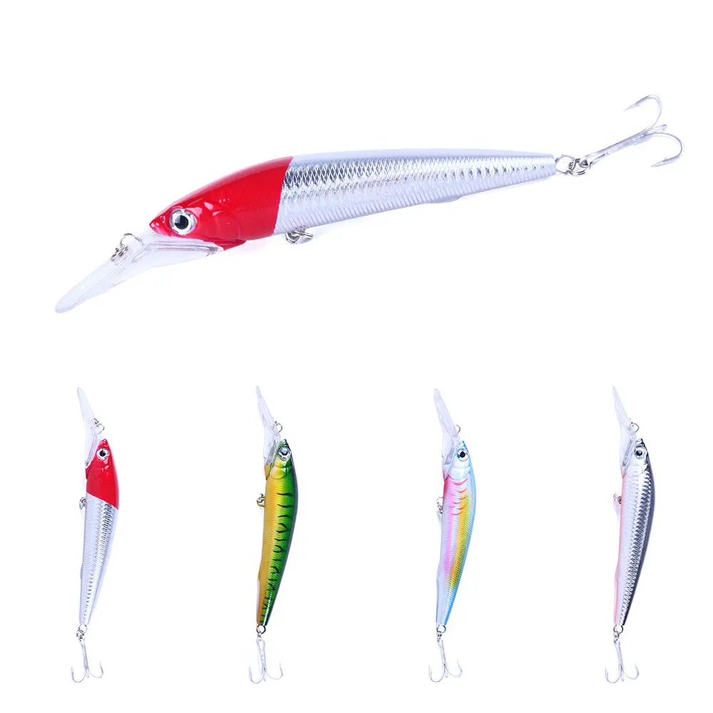 1pcs Fishing Lure Minnow 18cm 41g Artificial Bait 3D Eyes Plastic Wobblers Tackle Pesca Carp Pike Fishing bait Diving 0.8-3m