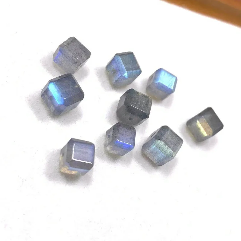 

Natural elongated stone loose beads gray moonstone DIY beads