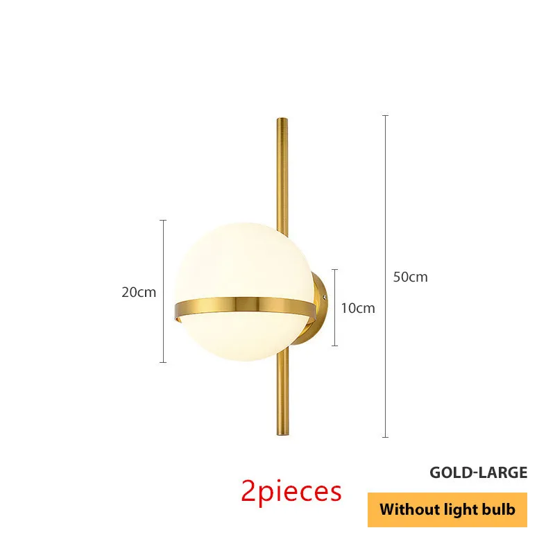 Palma Wandlamp Scandinavische wandlamp bol Modern Creatief Glazen wandlamp Ronde maan Nachtkastje Woonkamer Smeedijzeren ganglamp
