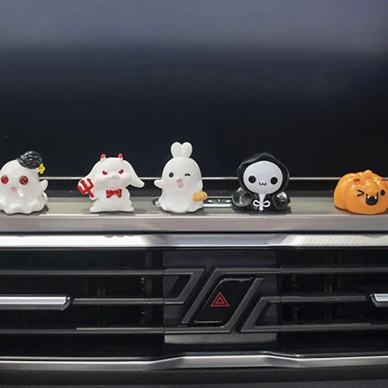 

Car Dashboard Ornament Pumpkin Ghost Resin Craft Car Decoration Cute Cartoon Dashboard Interior For Car Interior Accessories