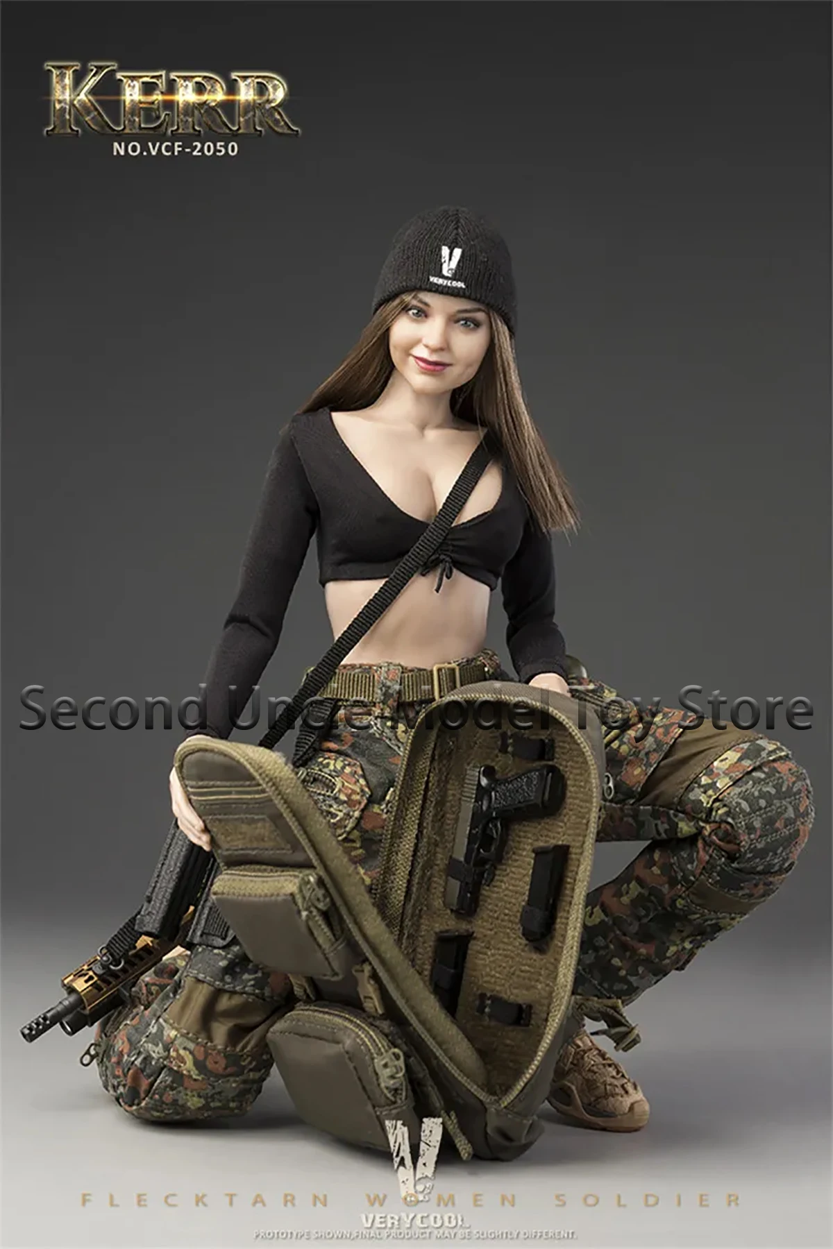 VERYCOOL VCF-2050 1/6 Flecktarn أنثى الجندي كير ديبان التمويه مجموعة كاملة عمل نموذج لجسم لعب لمحبي الهدايا في الأوراق المالية