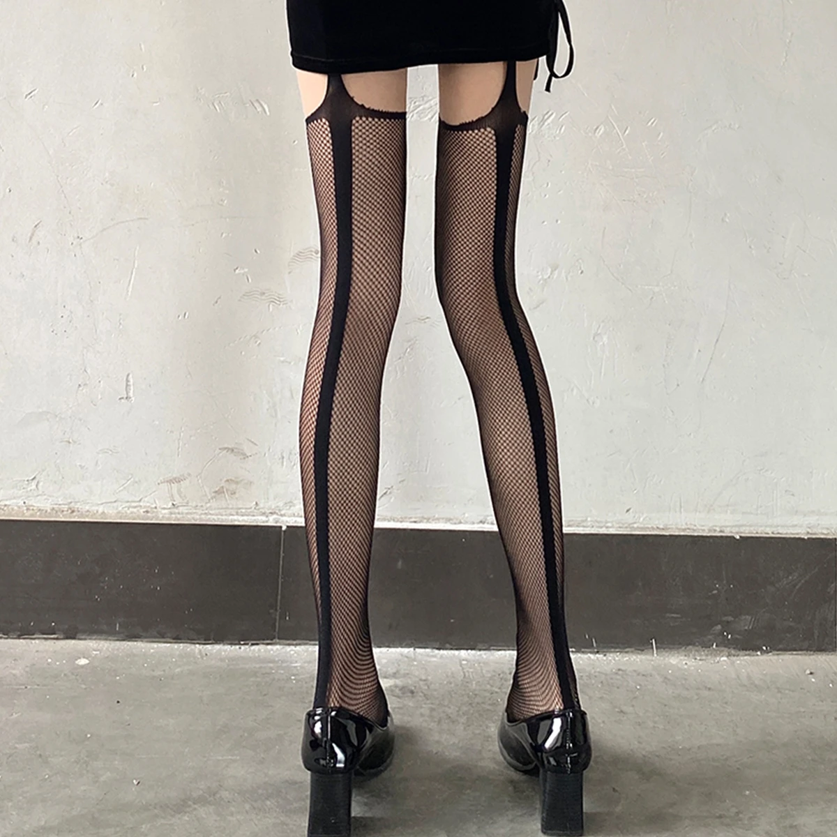 Fish Net Roleplay Cutout Lovers'  Big Size Net Socks Sexy Sheer Dance Career Rock Tights Transparent Effect Undergarment Summer