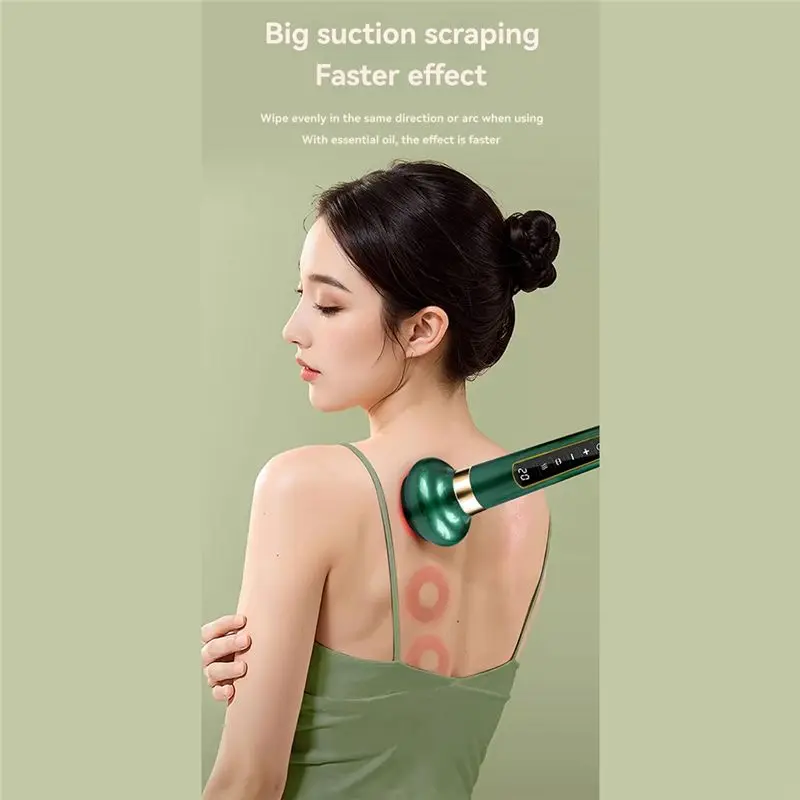 A84G-Pressure Cupping Cellulite Cupping Cupping Cellulite Massager Electric Scraper Green
