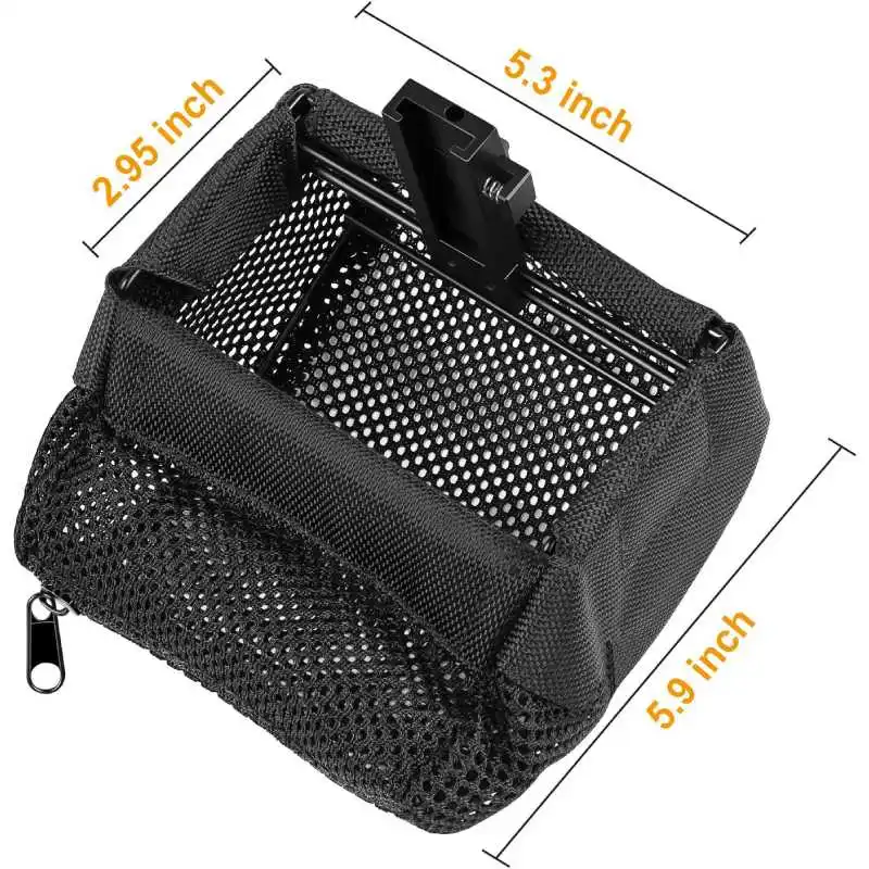 Heat Resistant Brass Catcher for AR Thickened Nylon Cartridge Casing Shell Catcher Net with Quick Release Zipper, Picatinny Rail Mounts - Holds 100+ Casings