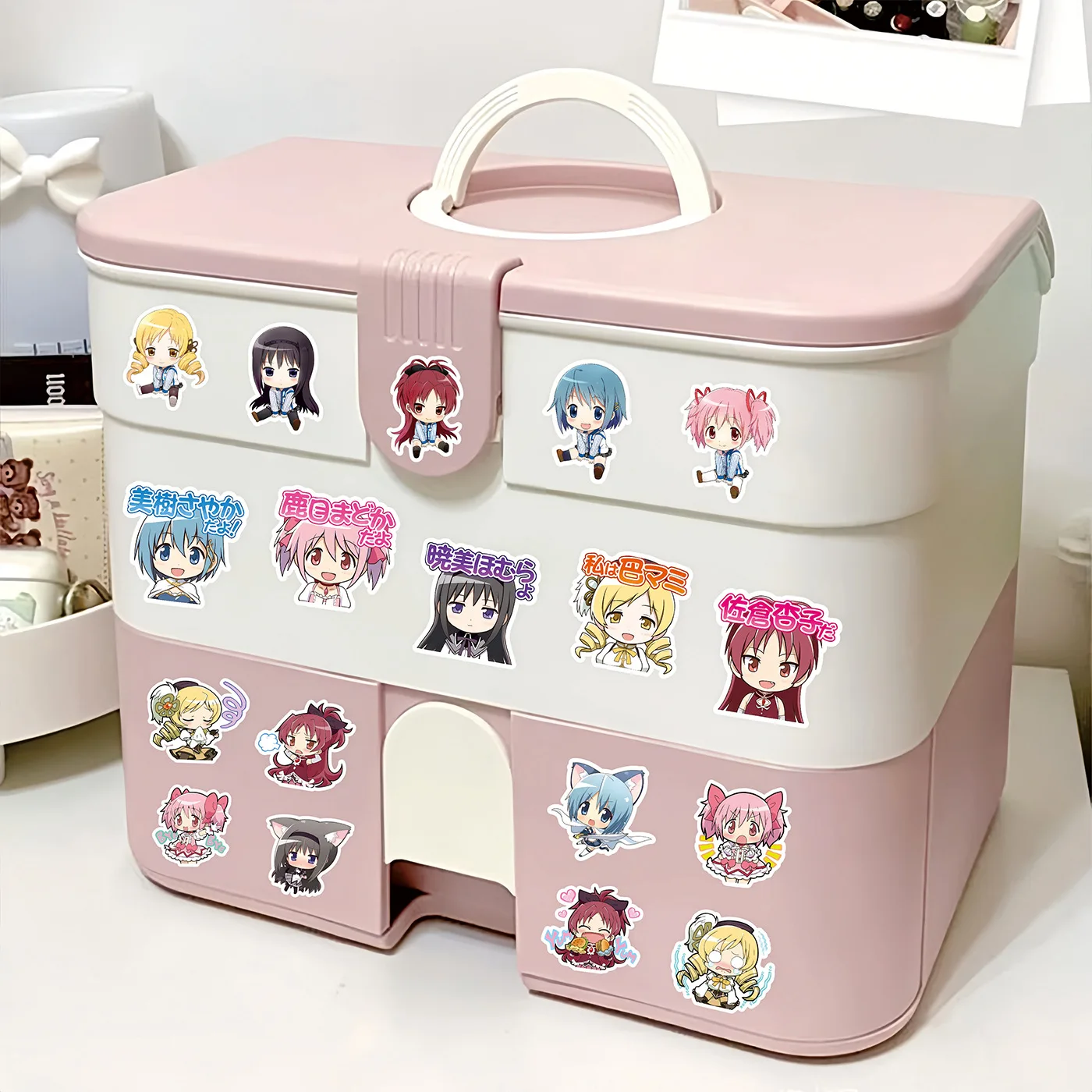 100 Stück Puella Magi Madoka Magica Anime-Aufkleber Niedliche Charaktere für Notizbuch Laptop Dekorative Schreibwaren – Detail 8
