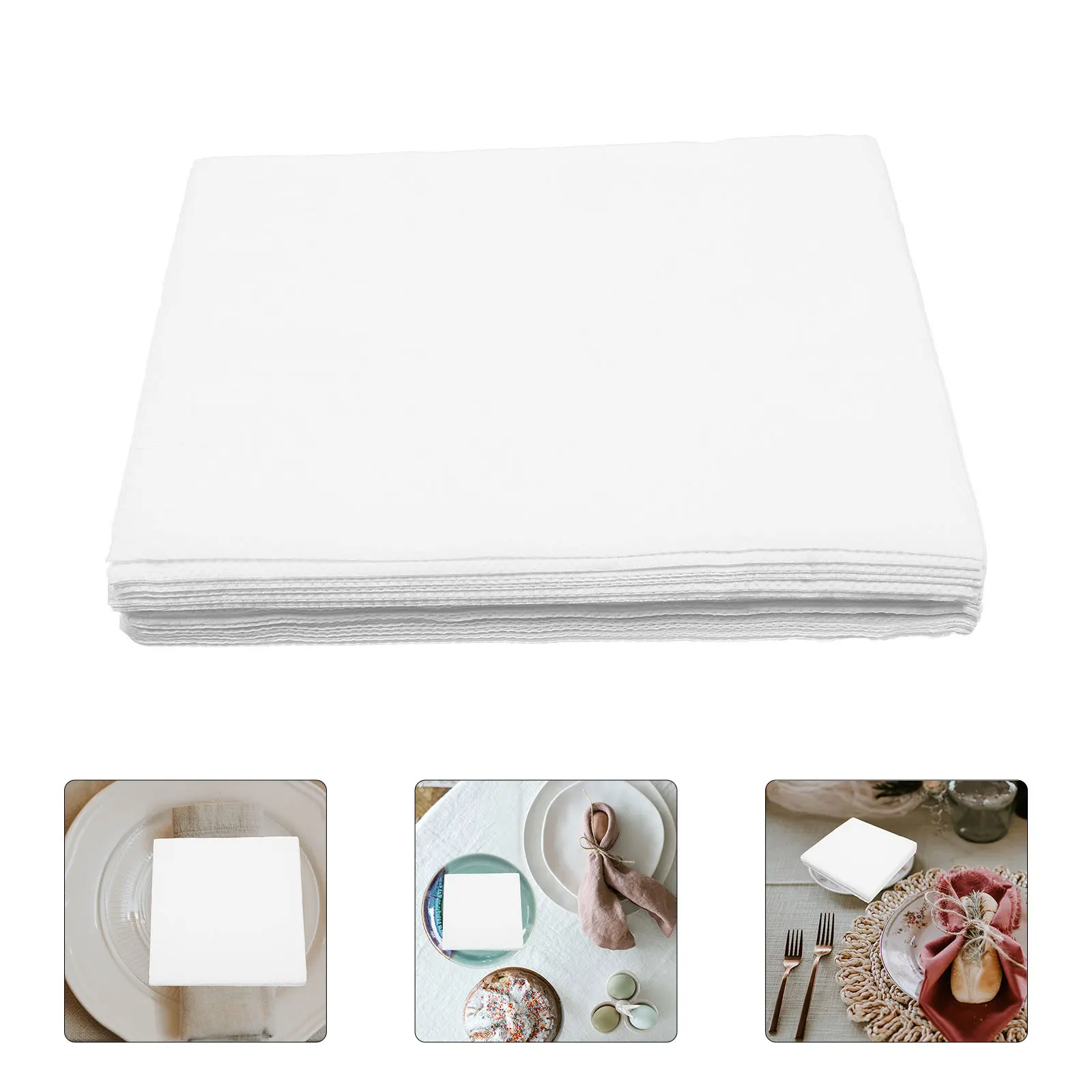 

80pcs Disposable Dinner Napkins Premium Wood Pulp Thickened Tissue For Wedding Party Hotel Restaurant Event Dining Table Decor
