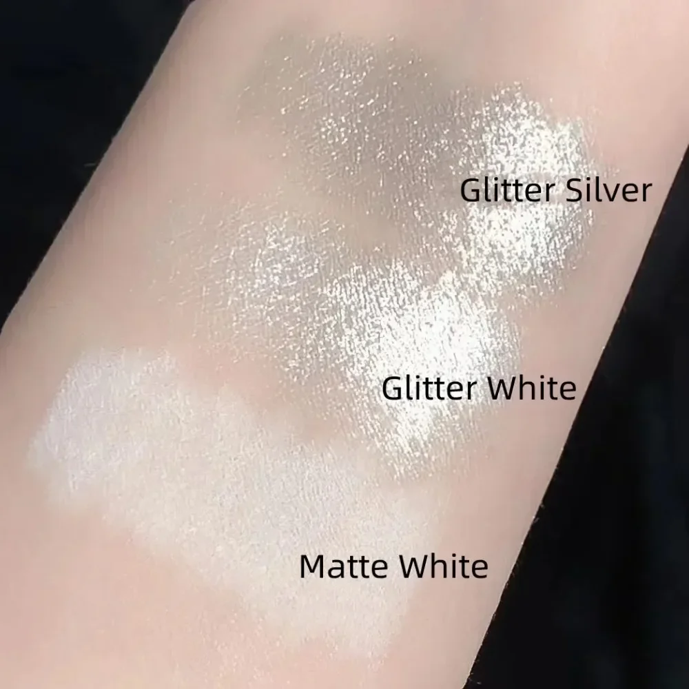 Lying Silkworm Pencil Glitter Highlighter Pen Pearlescent Brightening Eyes Stick Waterproof Long-lasting White Silver Eye Makeup