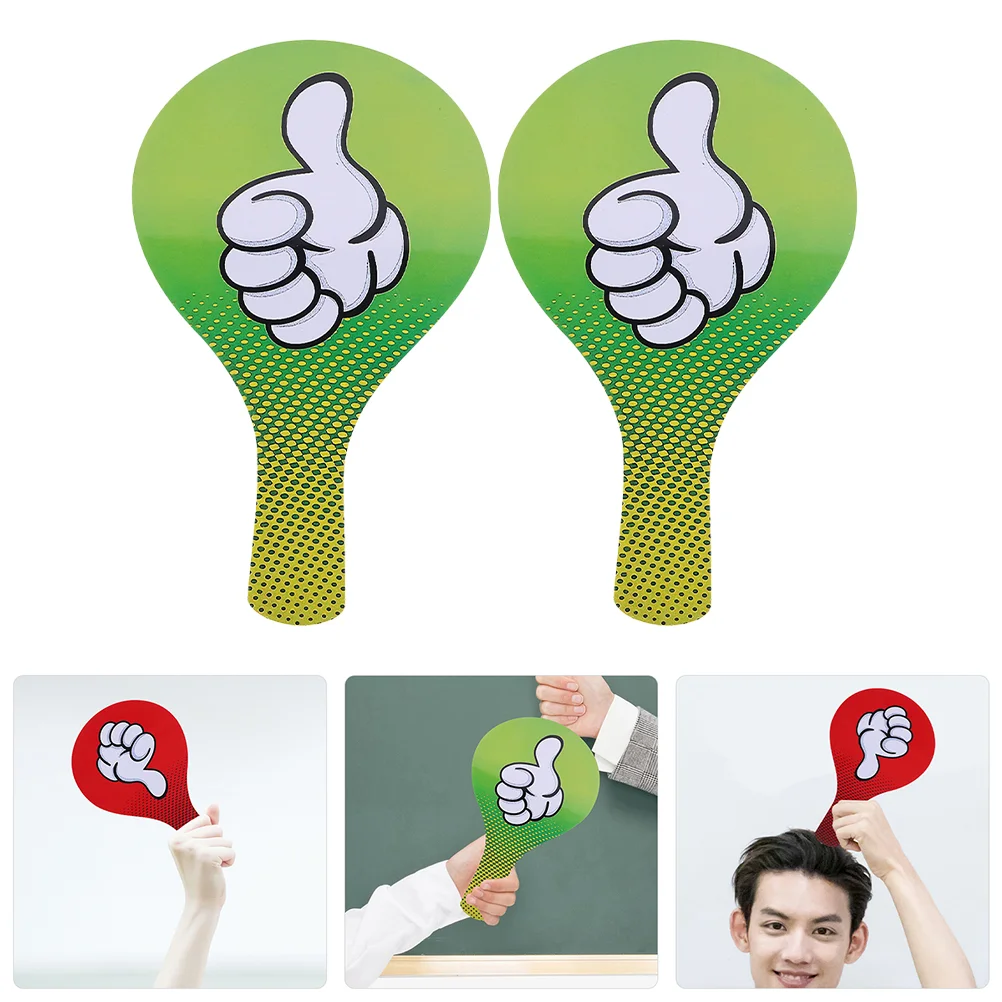 3 Pcs Thumbs up Sign Student Supplies Face down Teaching Aids Class for Teachers Pvc Classroom Hand Signals Response Paddles