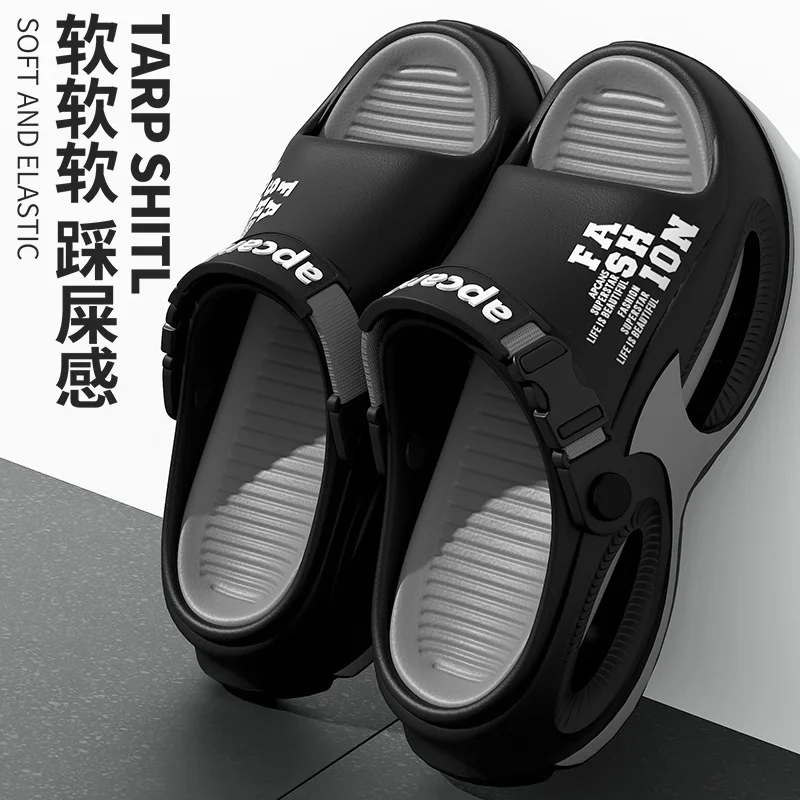 Men Fashion Sport Slippers Indoor Outdoor Sandals Beach Flip Flop Thick Sole Male Slides Summer Non-Slip Men Shower Slippers image 4