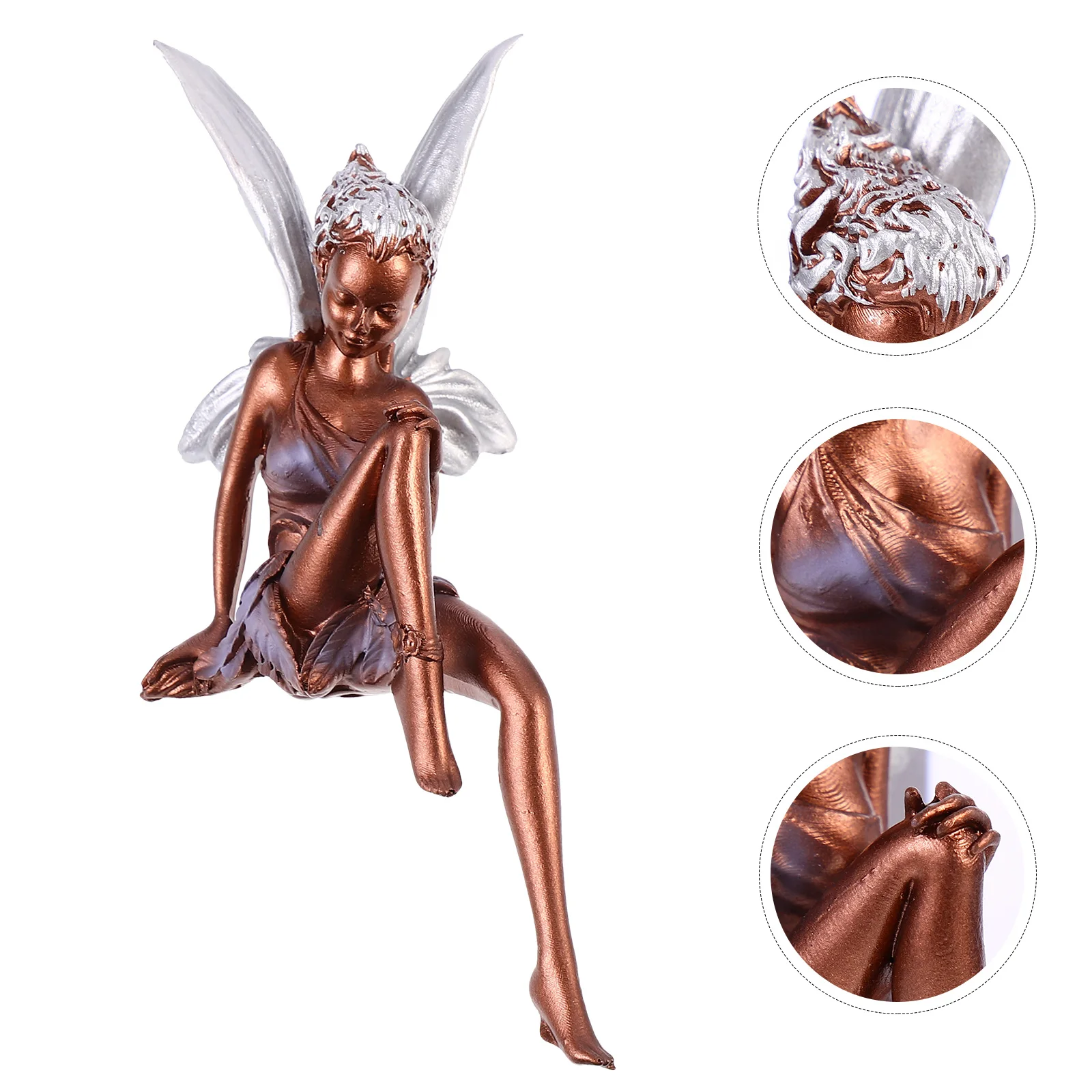 

1pc Garden Statue Sculpture Ornament Resin Lawn Decoration Flower Fairy Figurine Home Office Hotel Gift Environmentally