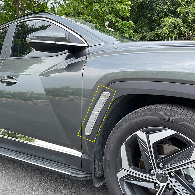 

3D-детали для авто: накладки на передние и задние колесные арки, элементы обвеса для Hyundai Tucson NX4 2021-2023 Hybrid N Line