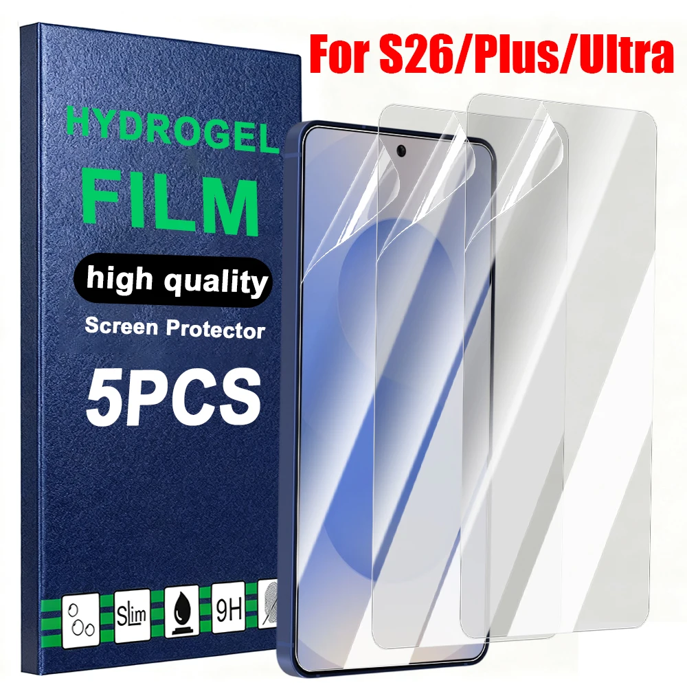 

1-5 упаковок гидрогелевой пленки для Samsung Galaxy S26 S26 Plus Ultra HD, защита от царапин, полное покрытие, защитные аксессуары для экрана