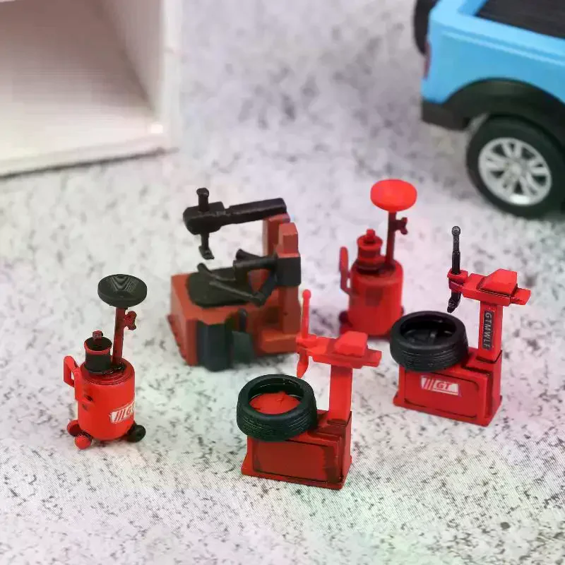 

1:64 имитация масляного коллектора, миниатюрный сборщик шин, модель для ремонта мастерской, реквизит для сцены, аксессуар, парковка, городская модель «сделай сам»