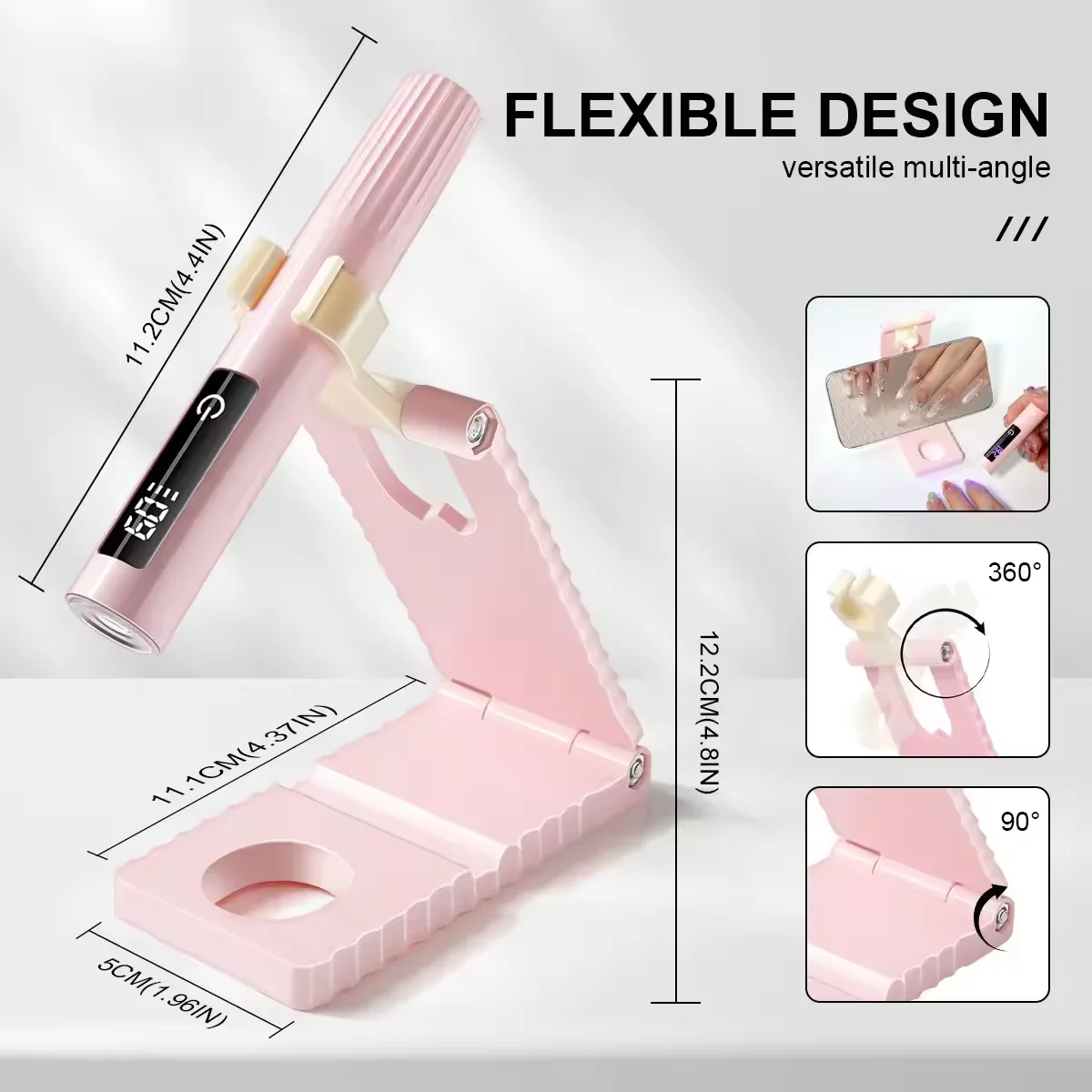 LINMANDA Handheld UV Nail Lamp Nail Dryer Portable Nail Lamp with Display Screen Suitable for Home DIY and Professional Salon view 5
