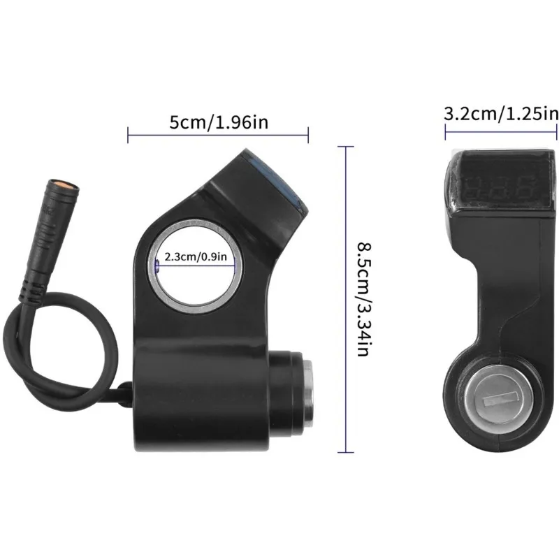 RTENTE-Electric Scooter Throttle Accelerator With Key Ignition Lock Display Speedometer Switch For Kamikaze K1 K1 Plus K1 Max