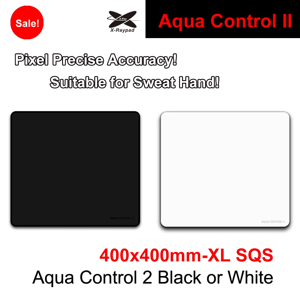 400x400x4mm Xraypad Aqua Control 2 Gaming Mouse Pads Black Or White Version  X-raypad AC2 Desk Mat With Durable Stitched Edge