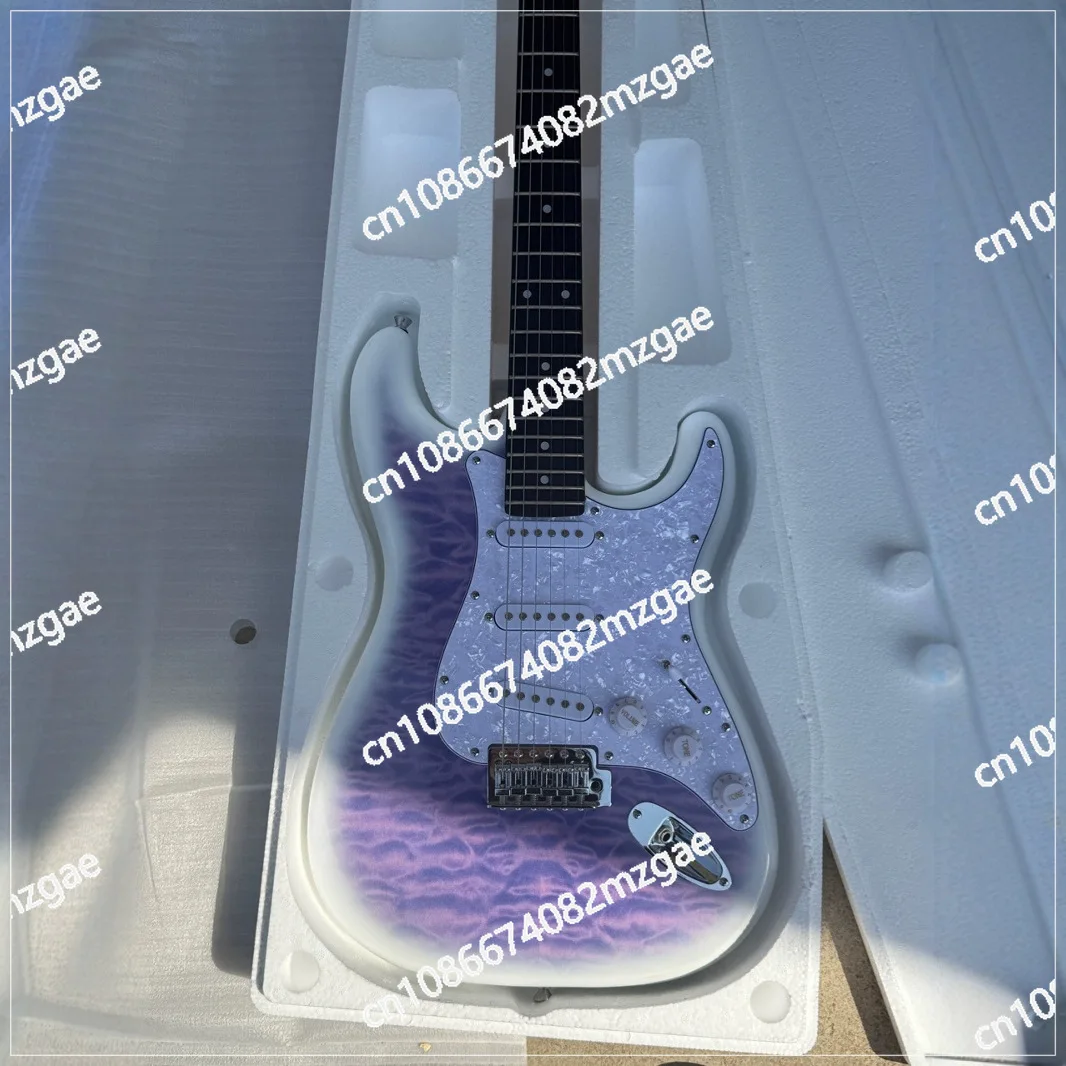 Professional adult beginner electric guitar, snowy night gradient color ripple high value electric guitar