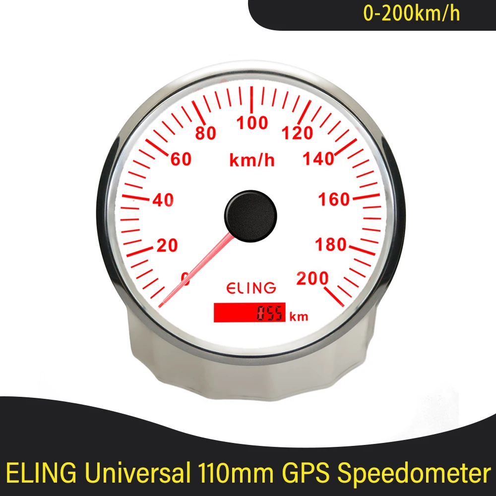 

ELING Universal 110mm GPS Speedometer Speed Gauge 0-200km/h ODO for Car Boat Motorcycle Truck ATV 9-32V Waterproof