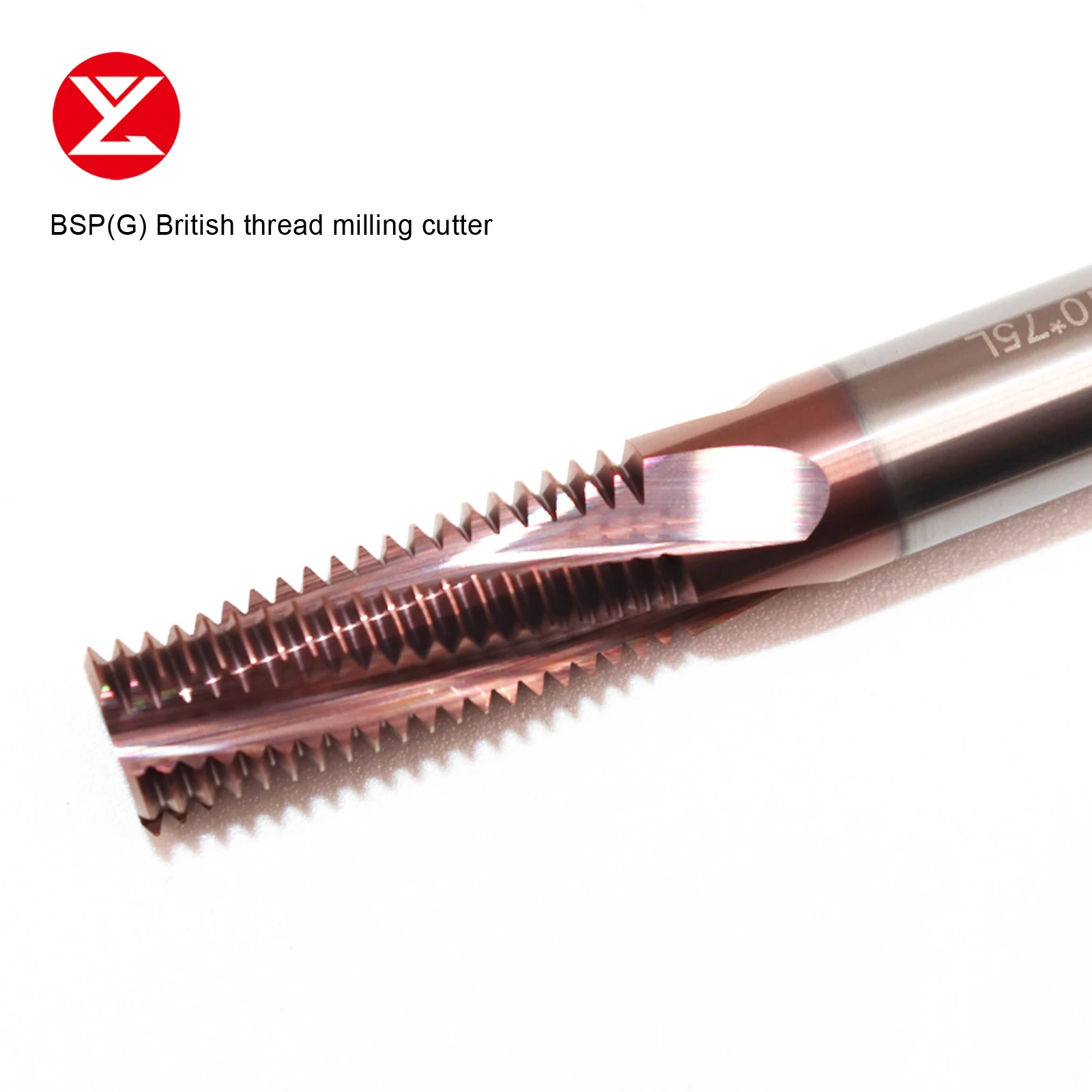 CNC Carbide British BSP G1/4-19 Cutter Full Teeth Thread Milling Cutter Tungsten Steel End Mill Machining For Aluminum Steel