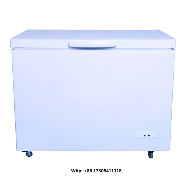 12V DC Solar Powered Chest Freezer with Single Sliding Door for Home RV Use Fish Vegetable Fruit & Ice Cream Storage
