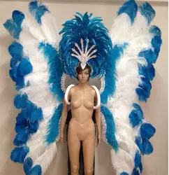 Walk Show Women's Samba Dance Clothing Atmospheric Feathers Wing Stage