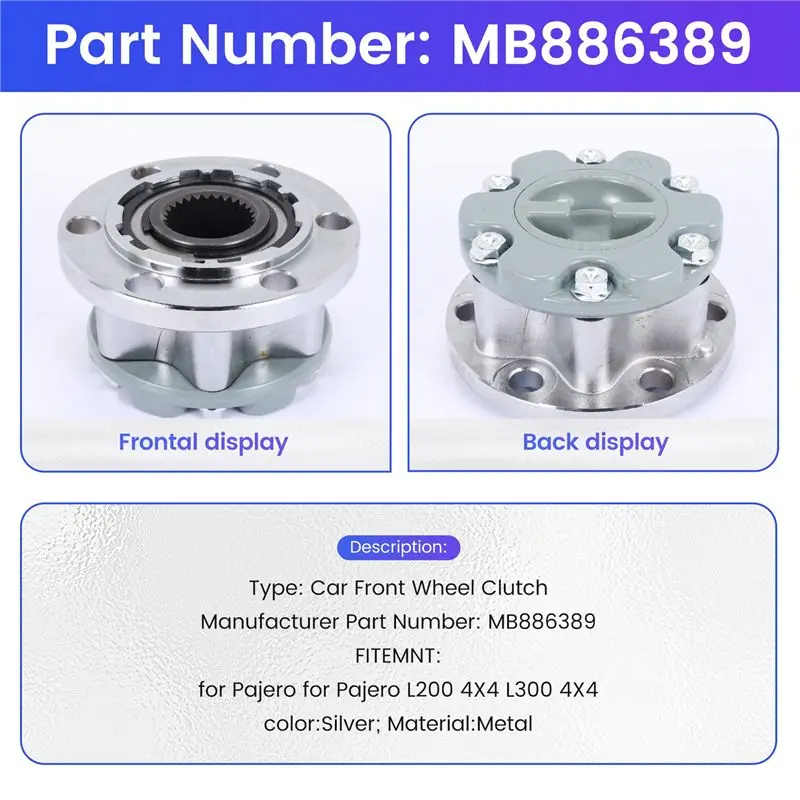 2Pcs 28 Teeth Car Front Wheel Clutch Locking Hub 4WD System Actuator For For Pajero L200 4X4 L300 4X4 MB886389-T61C