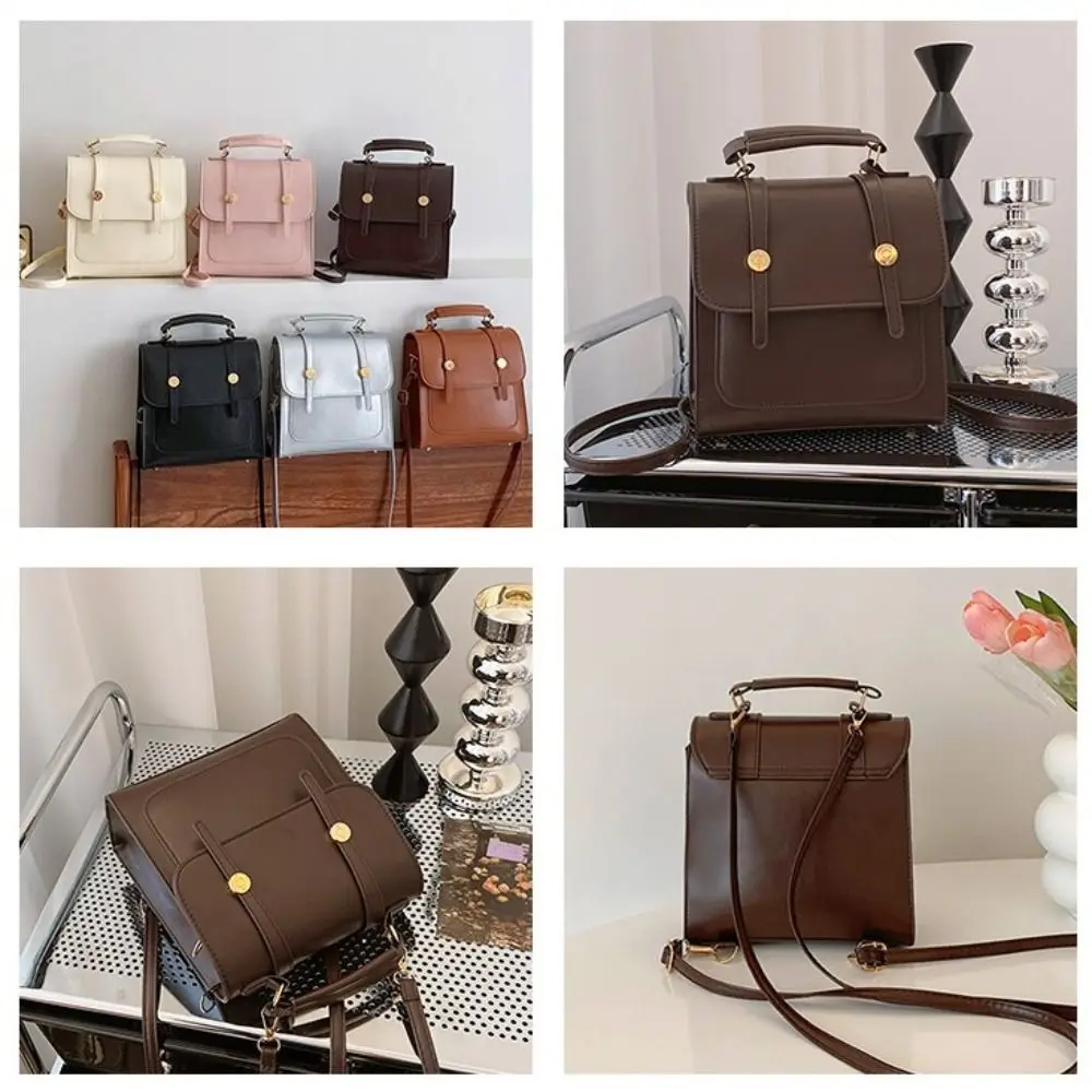 Wysokiej jakości torba szkolna do spędzania wolnego czasu Modna torba na ramię w stylu vintage Casualowy plecak damski ze skóry PU