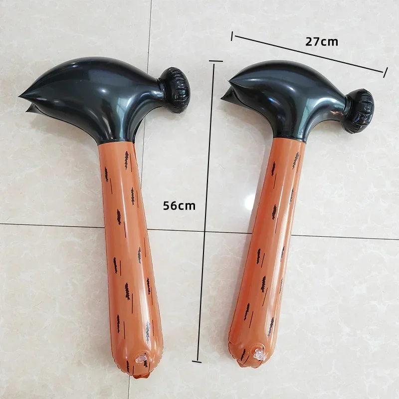 New Kids Toy Inflatable Hammer Mace Pvc Inflatable Toy Hammer Wood Grain Hammer Baseball Bat Gift for Children