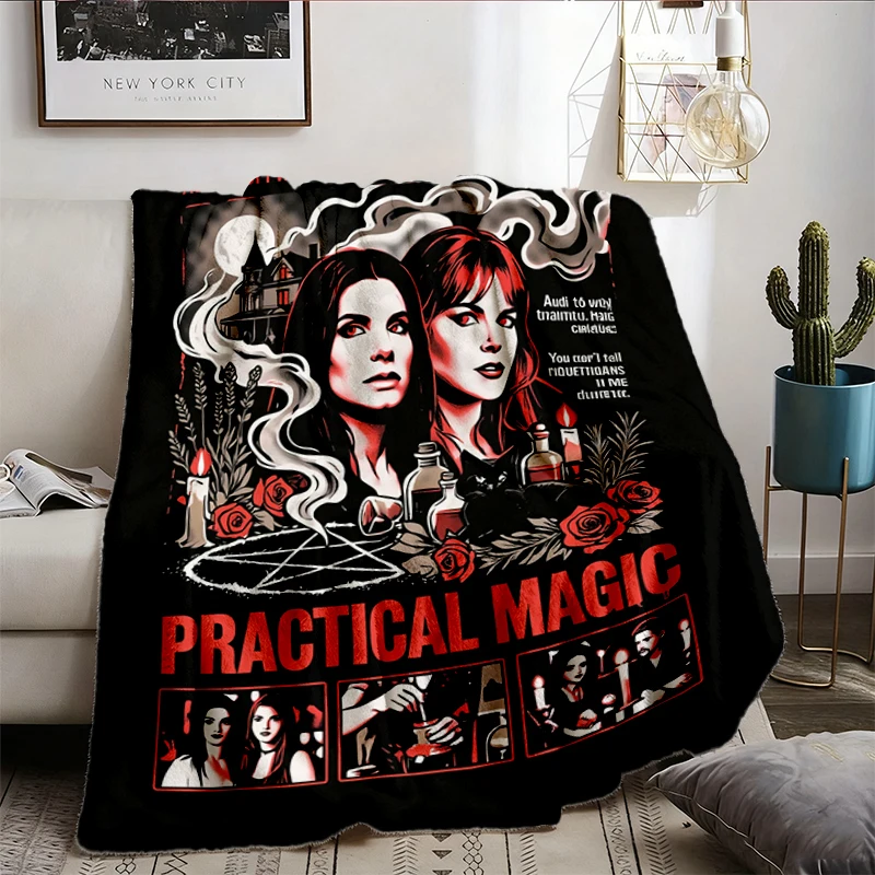 Practical Magic 1998 Witch Film Warm Blanket Sandra Bullock Nicole Kidman Owens Sisters Graphic Cozy Blanket