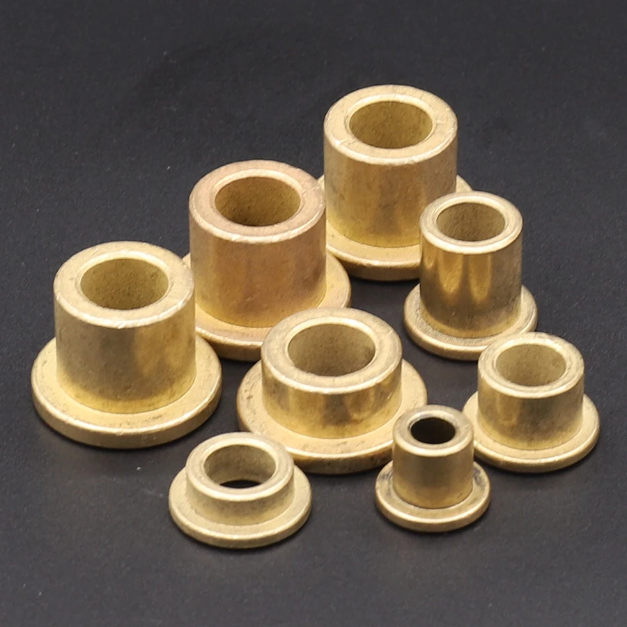 5PCS ID 8 10 8 12mm Flanging Self-Lubricating Bearing Powder Metallurgy Oil Copper Bushing Guide Sleeve with Stepped Flange