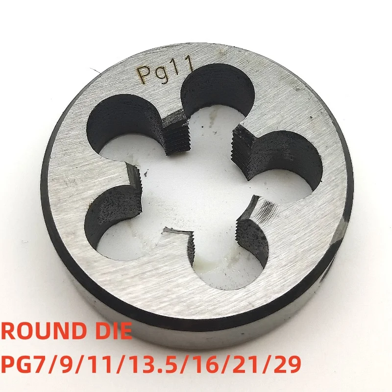 1PCS 80 Degree German Standards  Conduit Round Die  PG 7 9 11 13.5 16 21 29  Straight Flute Gas Cylinders PG Round Dies