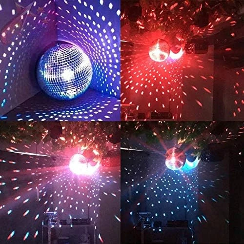 Disco Ball Multi-size Mirror Reflector Ball Rotating Stage Lamp Bar, Family Party Luminous Mirror Glass