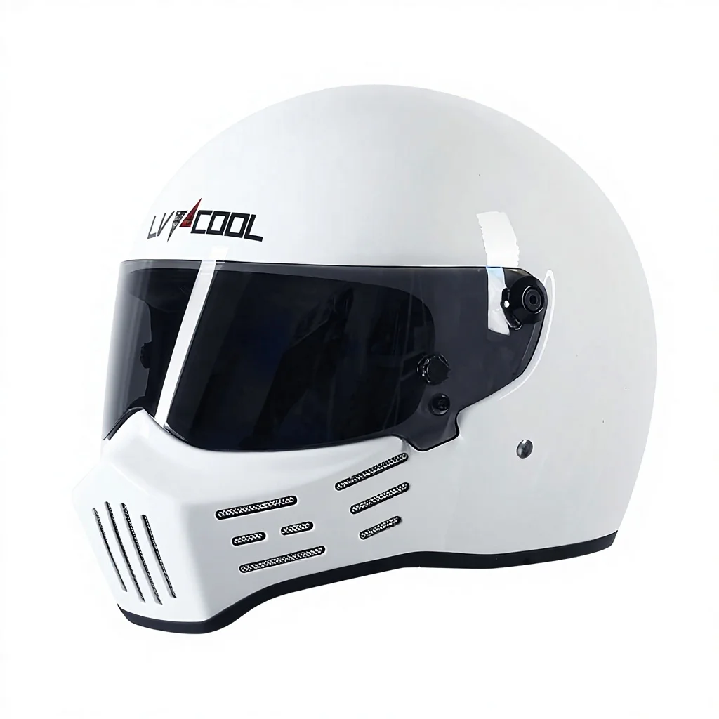 Factory Price Full-Face Lens Retro Helmet with DOT Certified for Motorcycle & Electric Vehicle Riding