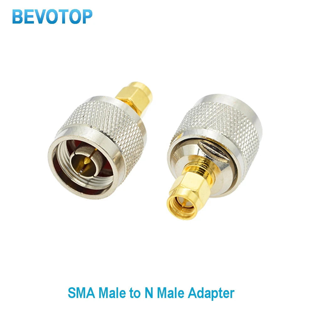 

10PCS/lot BEVOTOP SMA Male Plug to N Male Plug Straight for WiFi Antenna Radio Antenna N to SMA RF Coaxial Adapter Wholesales