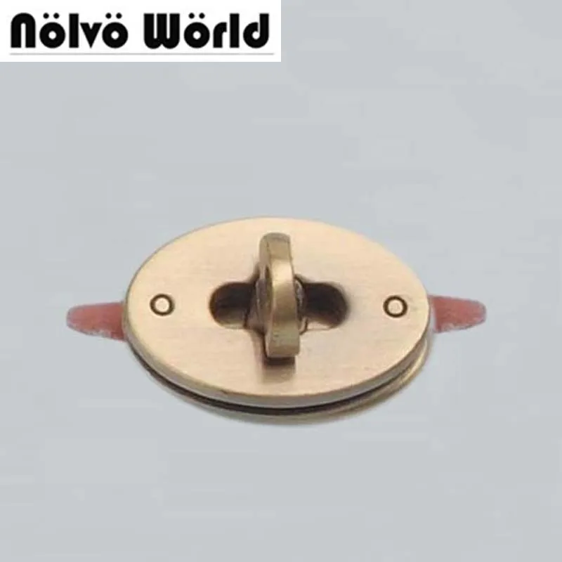 

5pcs 5 colors 26*17mm brush antique brass fashion bags hardware oval turn locks accessory briefcase twist lock
