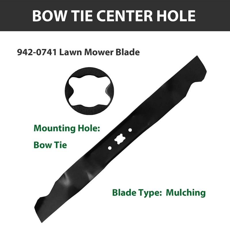 942-0741A Lawn Mower Mulching Blade Replace 742-0741 For Troy Bilt TB280ES Craftsman 247 Series Push Mower - 21Inch Deck