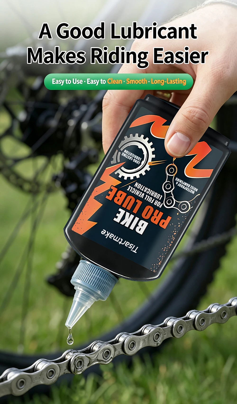 125 ml Fahrrad-Spezialschmiermittel MTB Rennrad Mountainbike Kettenöl für Gabel, Schwungrad, Kette, Fahrradzubehör – Detail 2