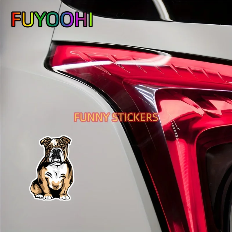 FUYOOHI Cute Bulldog Decal For Laptops, Tumblers, Cars, Trucks, And Walls - Show Your Love For Dogs With This Adorable Sticker
