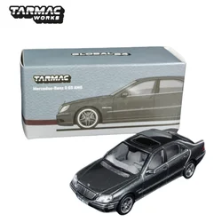 1:64 Mercedes-Benz S65 AMG S-Class W220 alloy model, children's collection of decorative toys, holiday gifts for children.